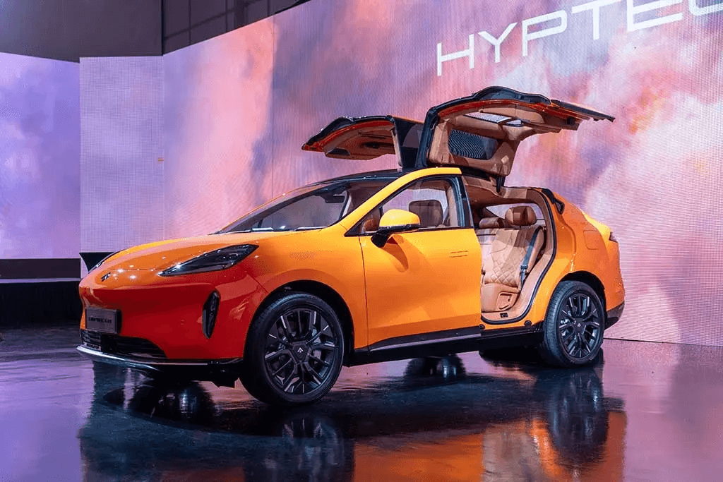 All-electric gull-winged Hyptec HT arrives in Singapore